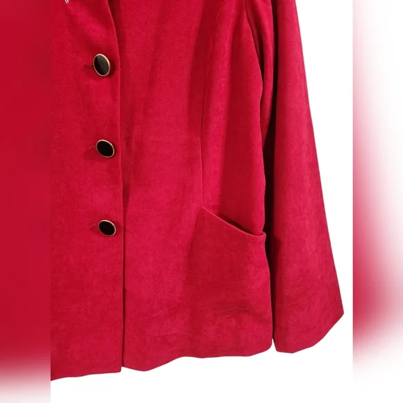 BOB MACKIE Women's Red Blazer, embroidered zebra motif, Size M - Picture 3 of 6